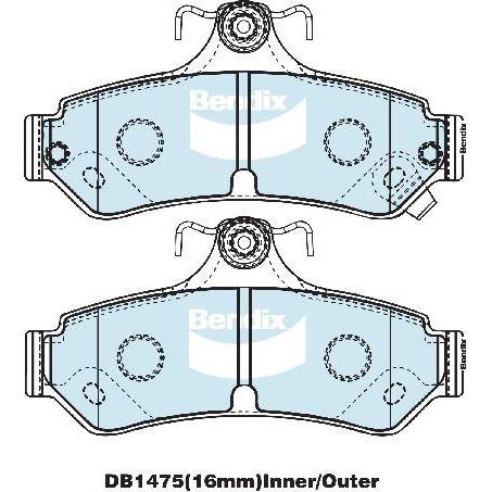 DB1475 GCT Bendix Brake Pads Set