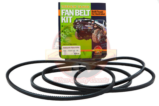 FAN BELT KIT FAN POWER STEERING & A/C NAVARA D22 YD25T