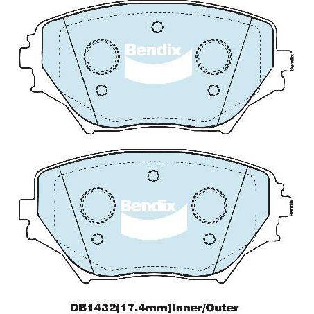 DB1432-GCT Bendix Brake Pad Set - Front
