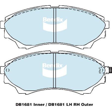 DB1681-HD Bendix Brake Pads Set - Front