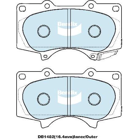 DB1482-4WD Bendix Brake Pads Set - Front
