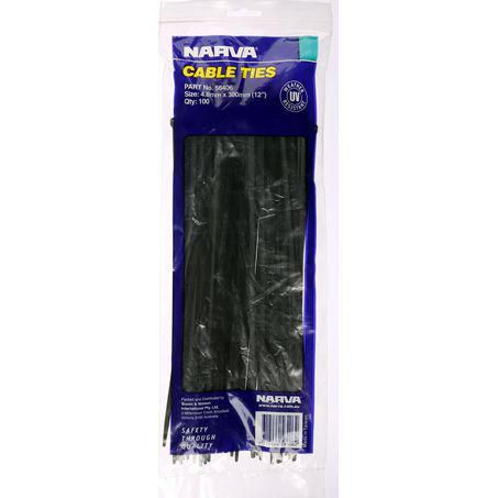 Narva Nylon Cable Ties 4.8mm x 300mm 100 Pc