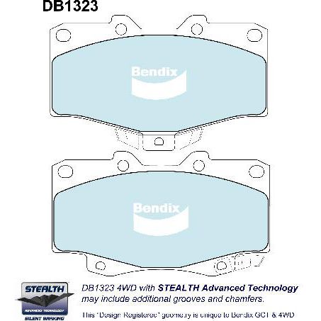 DB1323-4WD Bendix Brake Pad Set - Front